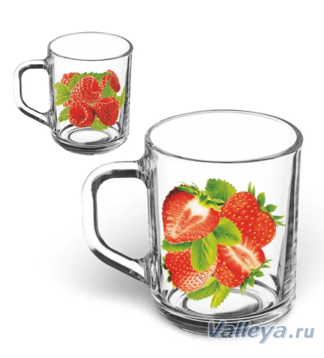 Кружка д/чая 1335 GREEN TEA 200мл Клубника и малина *20