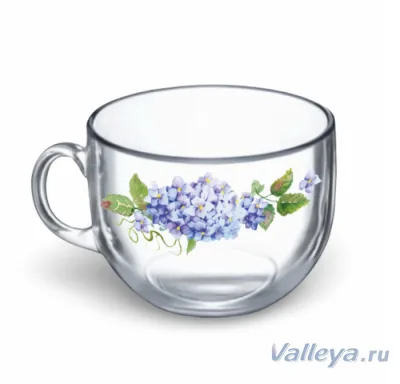 Кружка д/чая 1858 ДЖАМБО 500 Гортензия *24