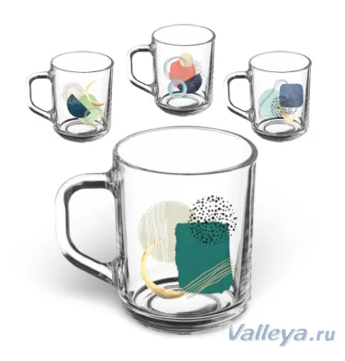Кружка д/чая 1335 GREEN TEA 200мл Абстракция *20