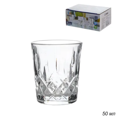 Стопка 50мл 6шт резная Y4001 *48