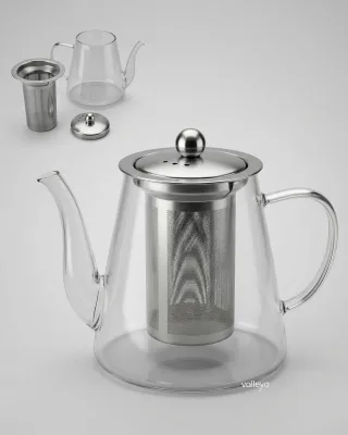 Чайник завар 750мл стекло мет/фильтр *60