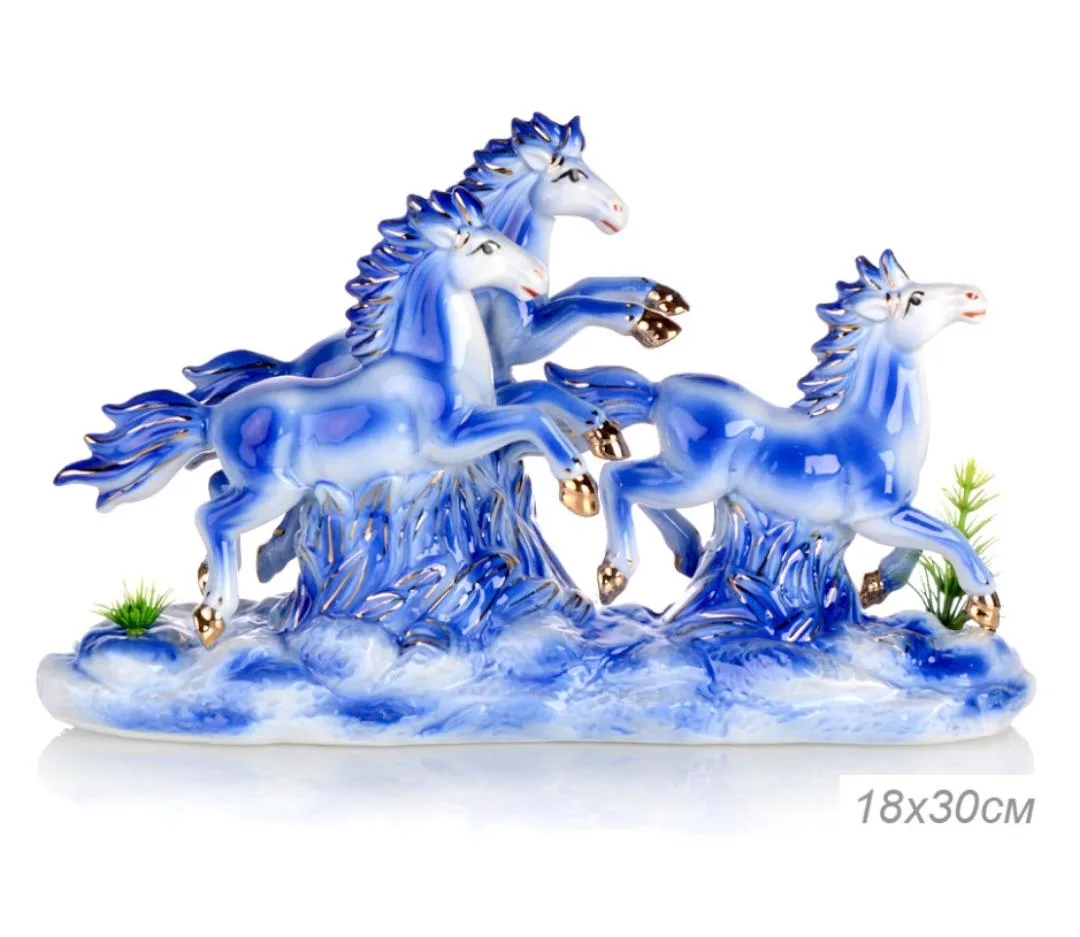 Статуэтка "Кони" 18х30см W054/1 *18