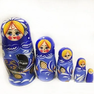 Хохлома Матрешка 5 кукол "Жар птичка малая" 12*5,5см