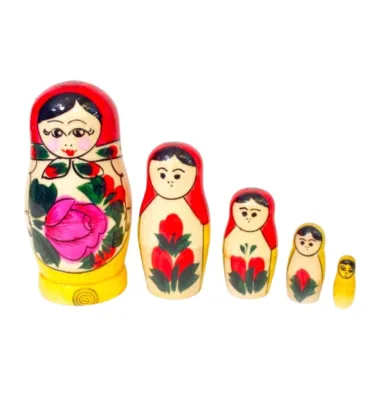 Хохлома Матрешка 5 кукол малая 12х5см