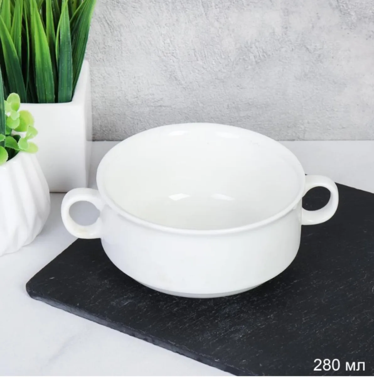 Супница 260мл с ручками Т-9473 фарф *60