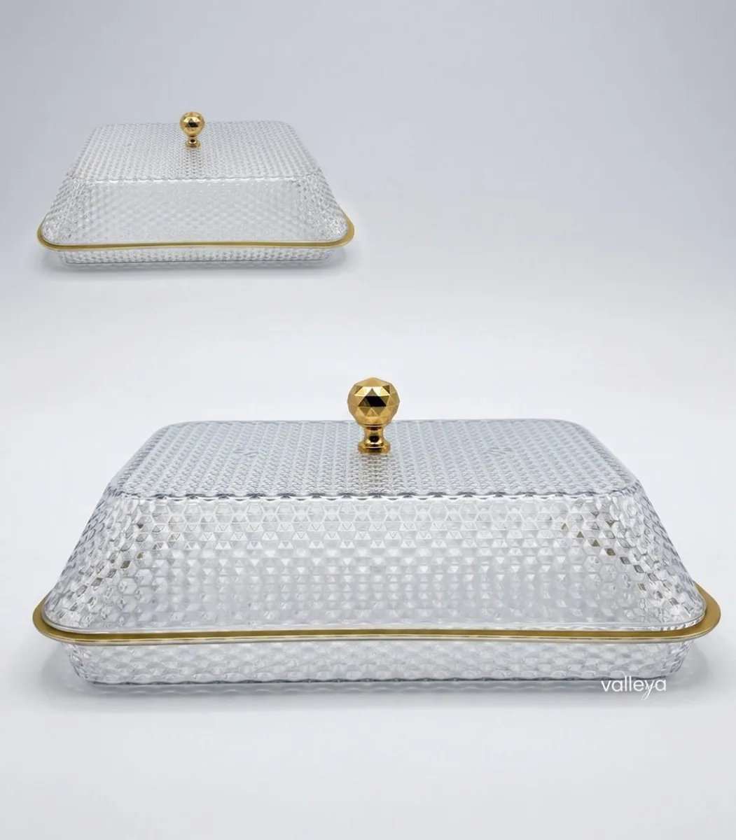 Блюдо с крышкой 33х23cm пласт *48