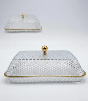 Блюдо с крышкой 33х23cm пласт *48