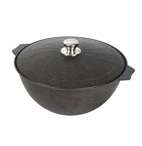 Казан для плова АП 10,0л Гранит black мет крышка *3