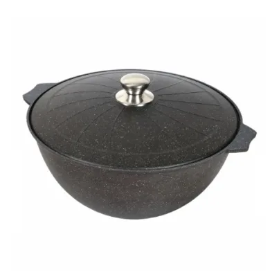 Казан для плова АП 10,0л Гранит black мет крышка *3
