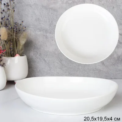 Блюдо овал 20*19см CRT-12 фарф *38