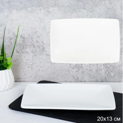 Блюдо прямоуг 20*13*1,5см DR-1066 фарф *56