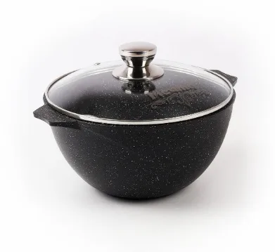 Казан для плова АП 4,0л Гранит black стекл крышка ИНДУКЦИЯ *5