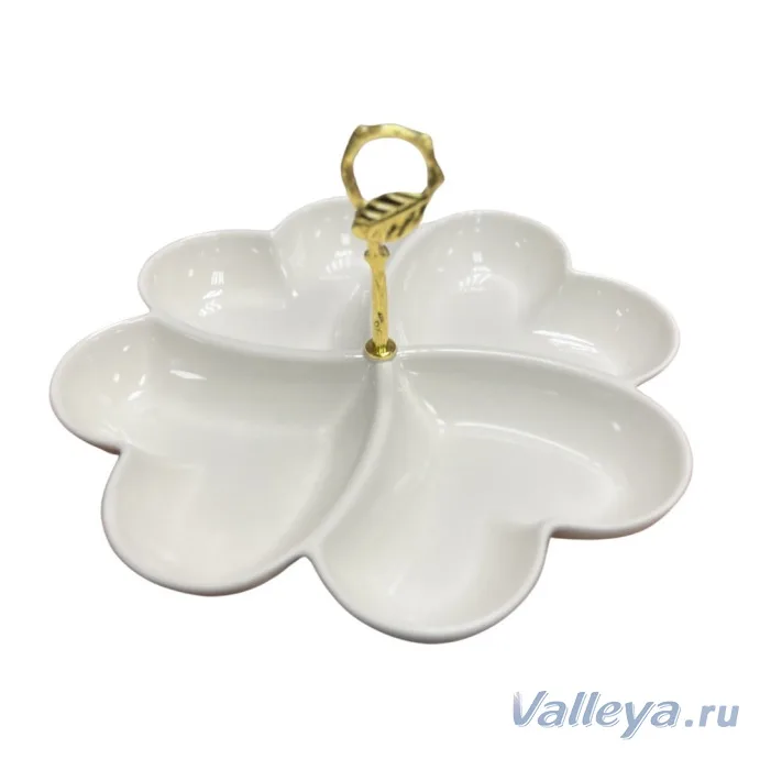 Менажница 4-х секц мет ручк JD6971 28х28х4,5см *12