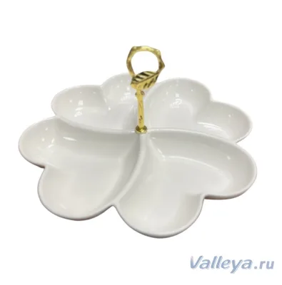 Менажница 4-х секц мет ручк JD6971 28х28х4,5см *12