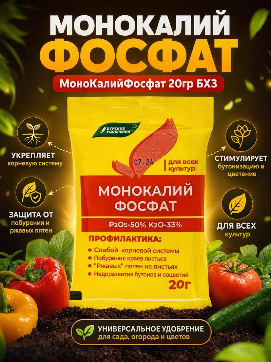 МоноКалийФосфат 20гр БХЗ *60