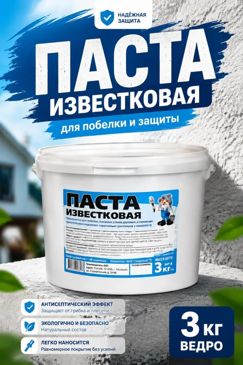 Паста известковая 3кг ведро