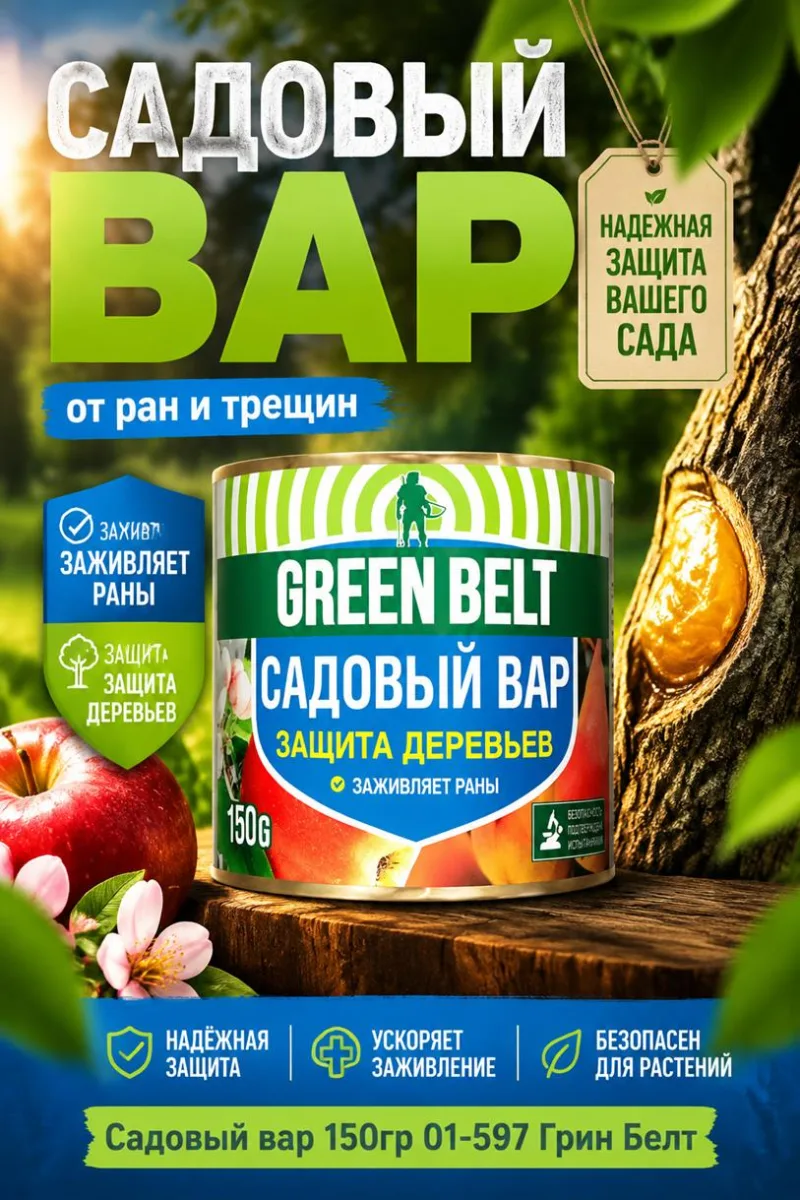 Садовый вар 150гр 01-597 Грин Белт *100
