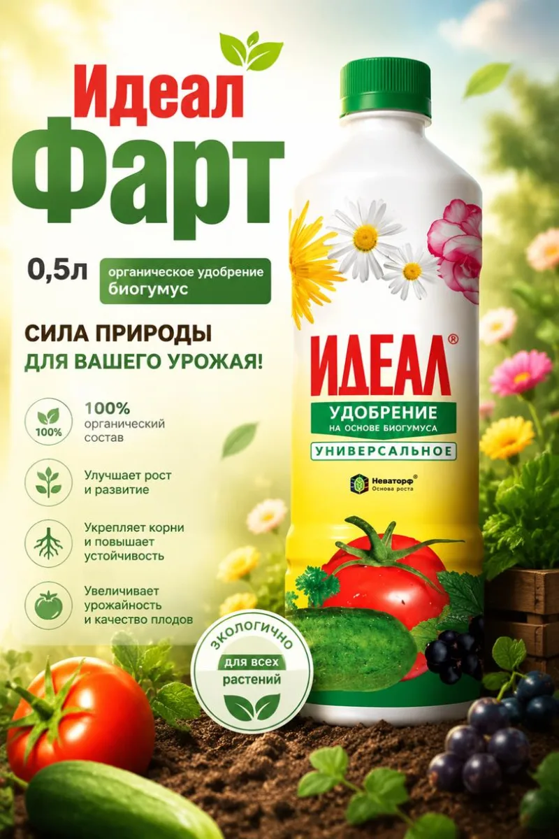 Идеал Фарт 0,5л (органическое удобрение биогумус) *20