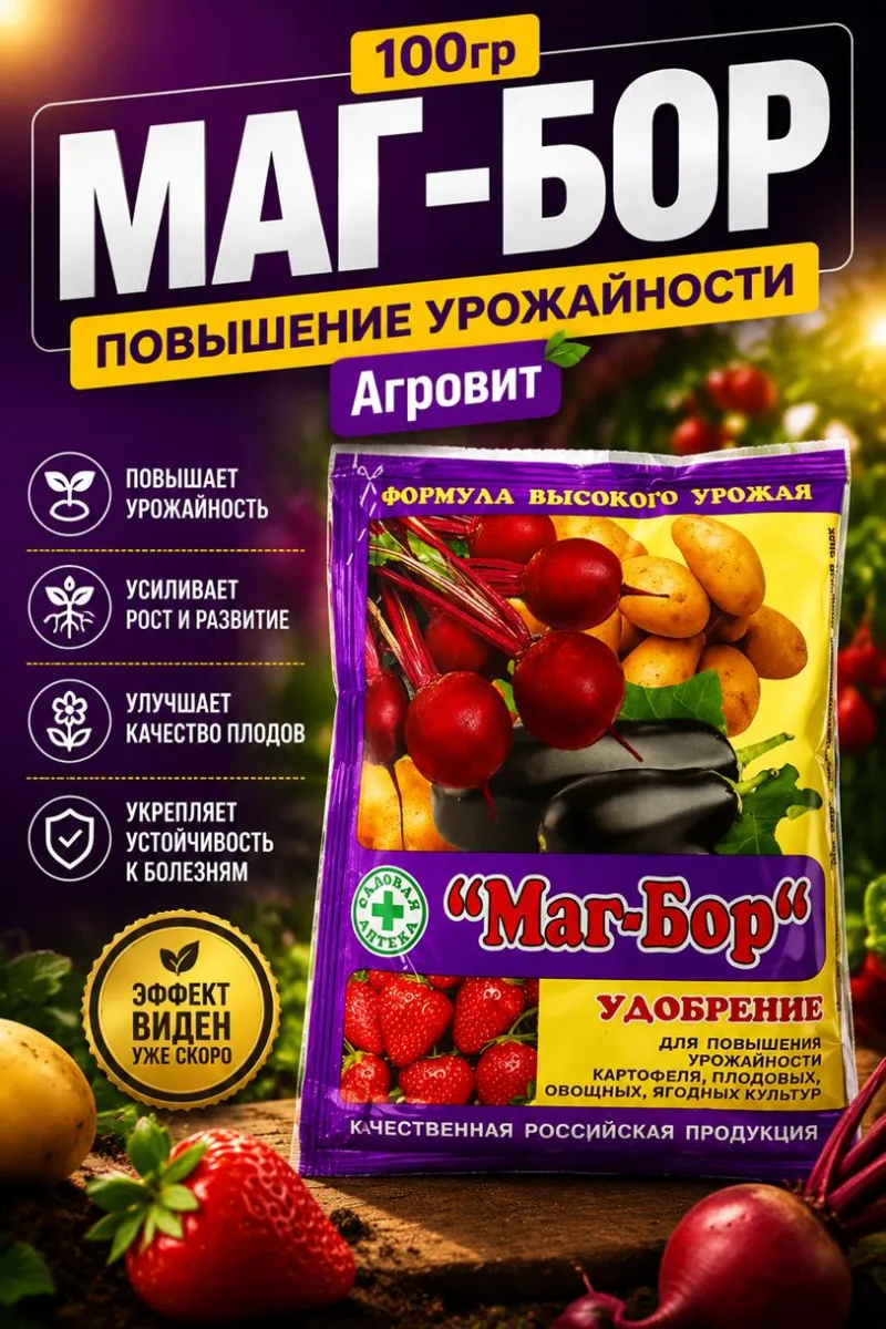 Маг-бор 100гр (повышение урожайности) Агровит *80