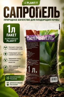 Сапропель 1л пакет АгроРитейлГрупп PLANT!T *25/1000