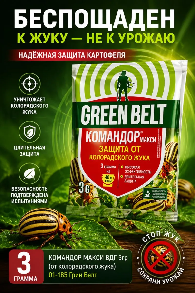 Командор Макси ВДГ 3гр (от колорадского жука) 01-185 Грин Белт *160