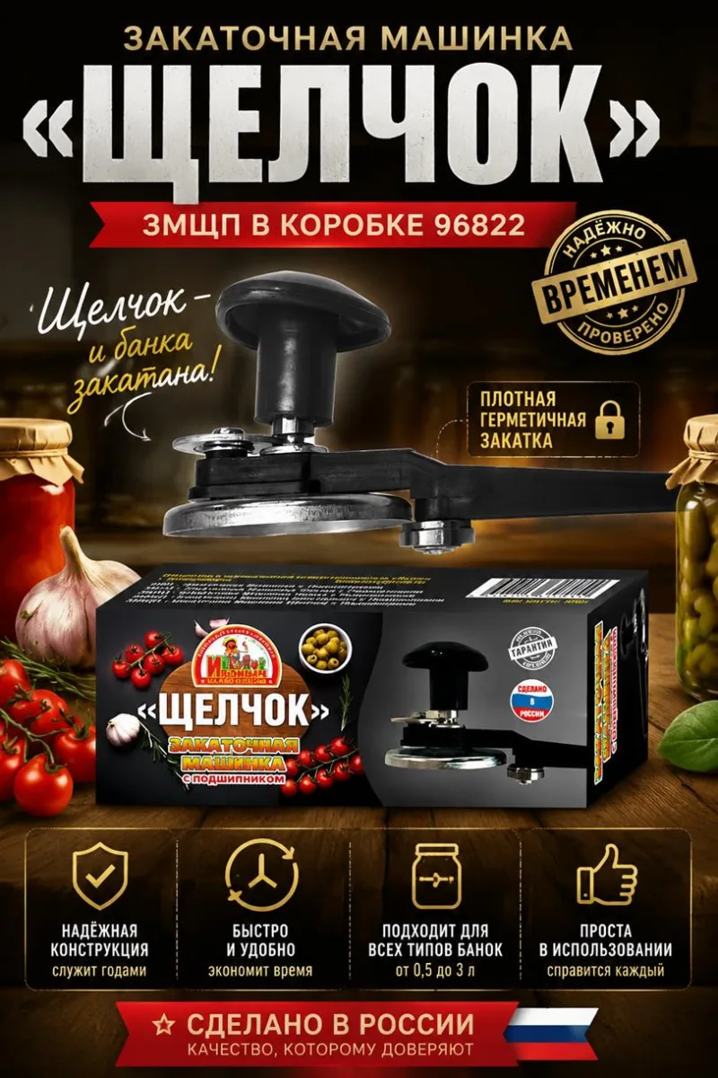 Закаточная машинка "Щелчок" ЗМЩП в коробке *20