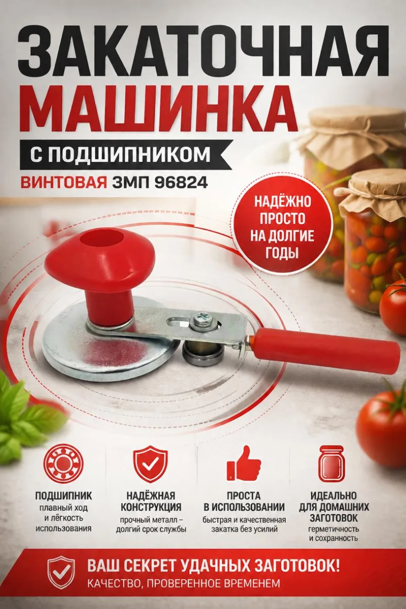 Закаточная машинка с подшипником Винтовая *25