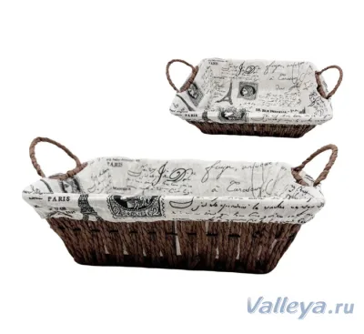 Корзинка прямоугольная 27х21см *200
