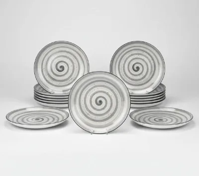 Тарелка 7.5" 19см "Magic grey" *48