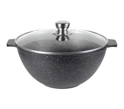 Казан для плова 6,0л АП Granit Perfection black стекл/кр *4