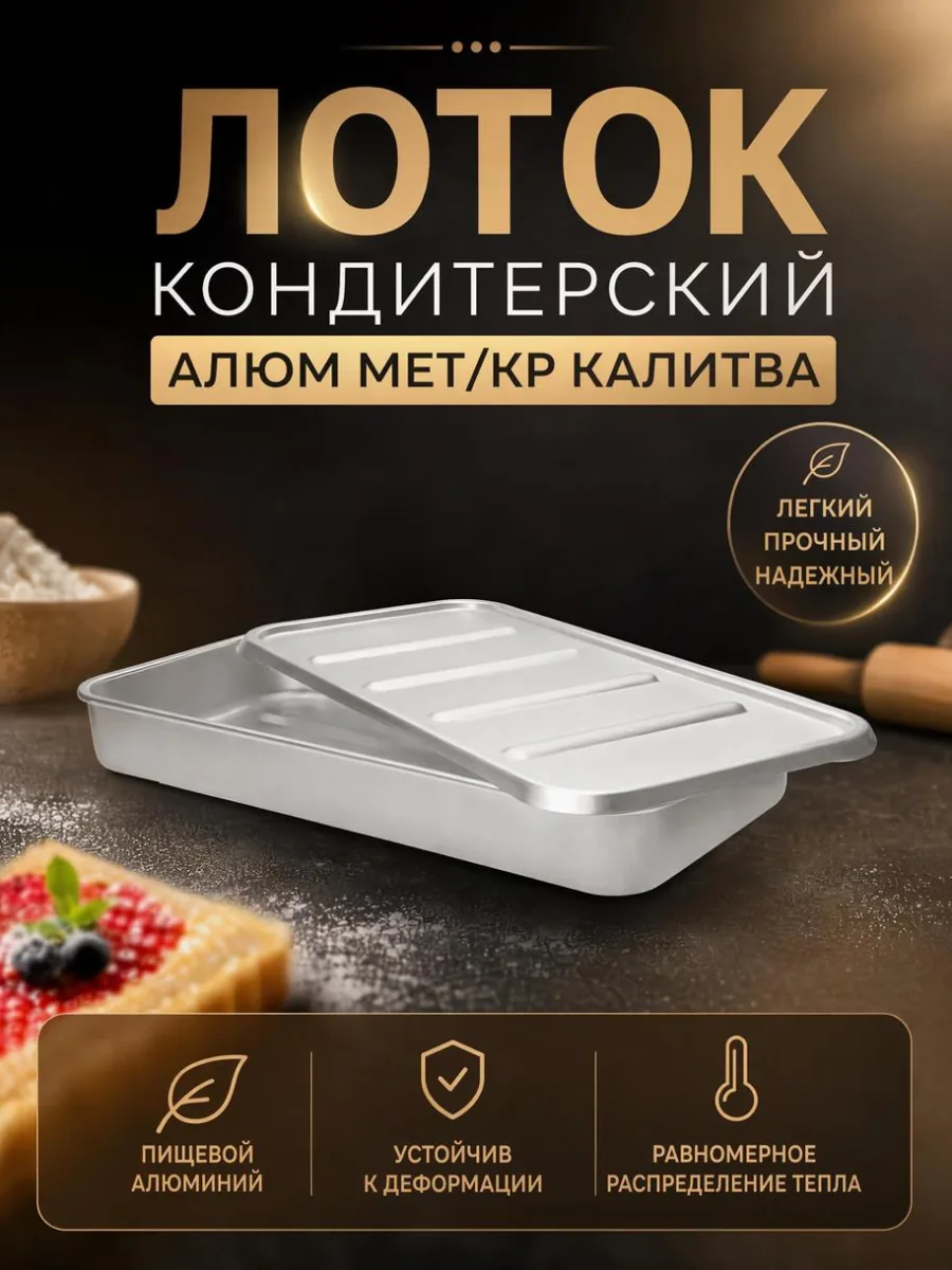 Лоток кондитерский алюм мет/кр Калитва *5