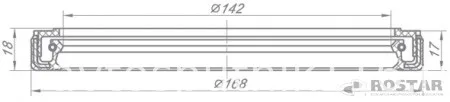 Манжета задней ступицы (на 65115) (Ростар) (уп 40 шт)