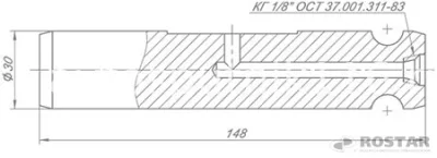 Палец ушка рессоры 65115 и 6520 (РОСТАР)