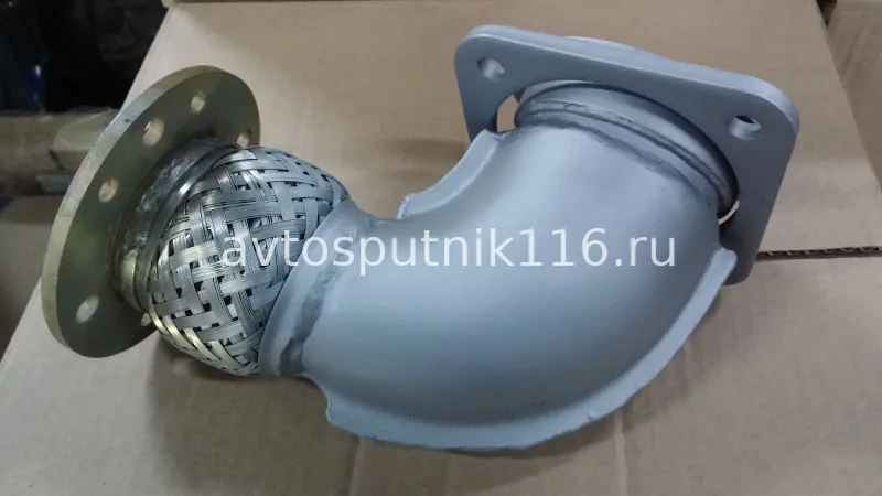 Труба приемная Евро (ракушка) задняя правая 010 (г.Уфа) 000.4859.418.000-01