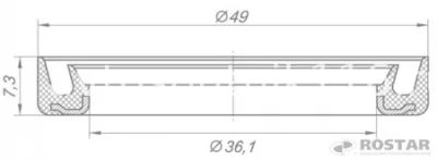 Сальник 45*60*7 ТНВД Евро (для сборки корпуса 7406-1111040)
