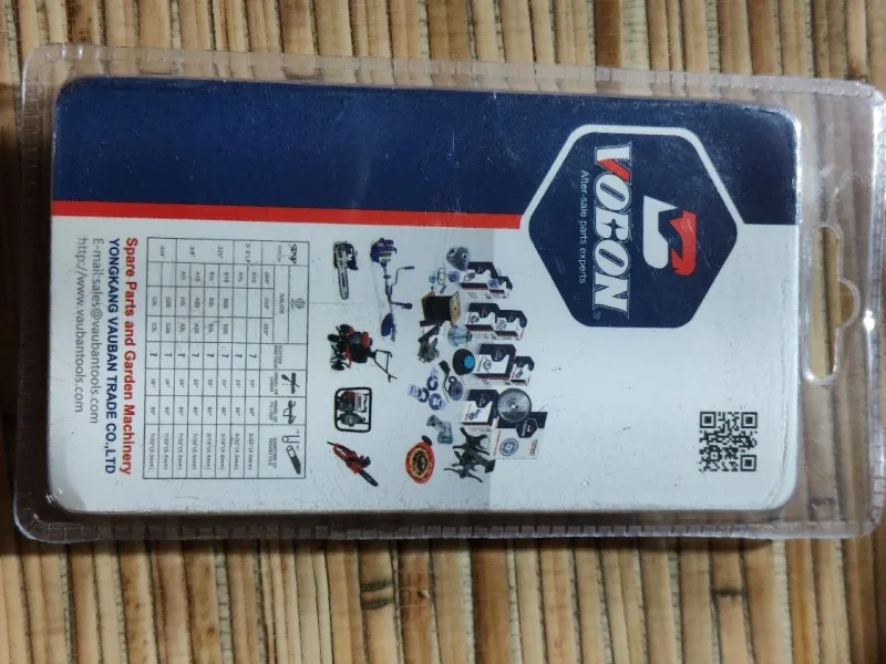 Цепь VOBON 52 зв. 3/8" LP-1.3 мм. круглый зуб (блистер)