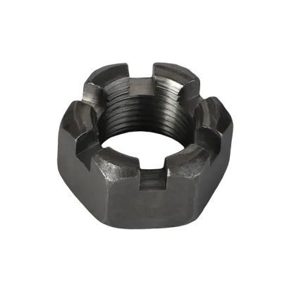 Гайка корончатая М30х1,5 (h=20, S-46) класс прочности 6 оцинкованная