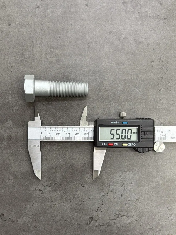 Болт М16х55х1,5 DIN 960 класс прочности 10.9 оцинкованный
