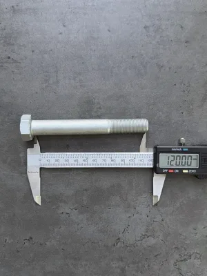 Болт М16х120х1,5 DIN 960 класс прочности 10.9 оцинкованный