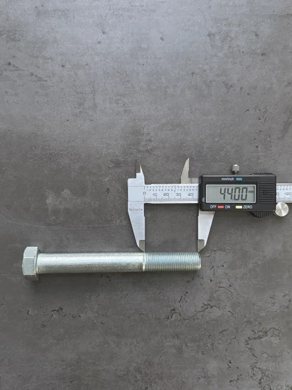 Болт М16х130х1,5 DIN 960 класс прочности 10.9 оцинкованный