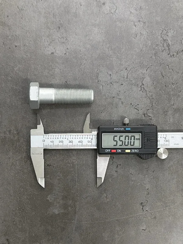 Болт М16х55х1,5 DIN 960 класс прочности 8.8 оцинкованный