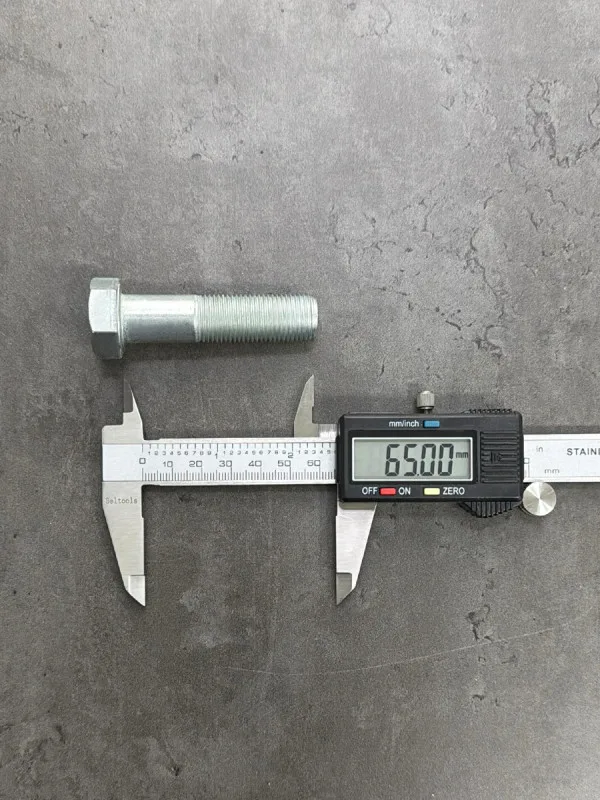 Болт М16х65х1,5 DIN 960 класс прочности 8.8 оцинкованный