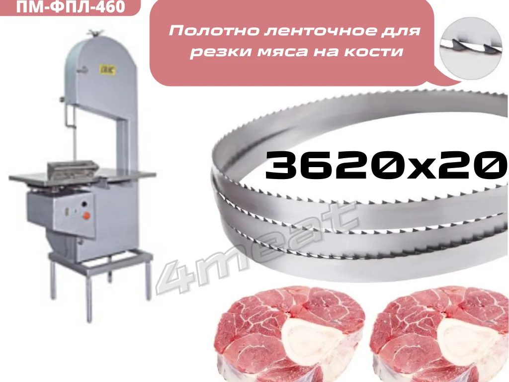 Полотно пильное 3620x20x0.6 мм для ПМ-ФПЛ-460 (Германия)