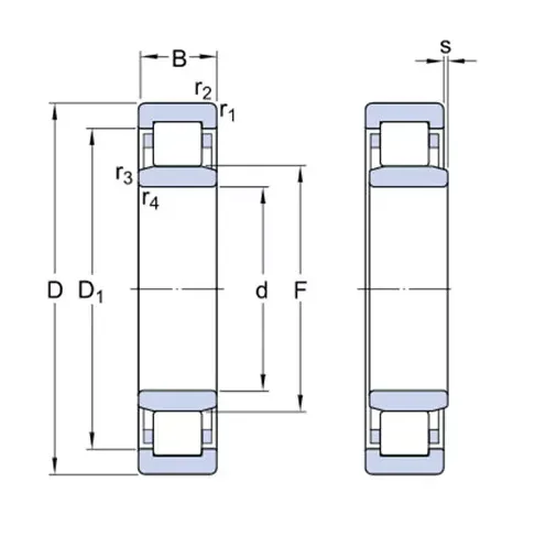 Подшипник NUP2309 ECP/C3 SKF