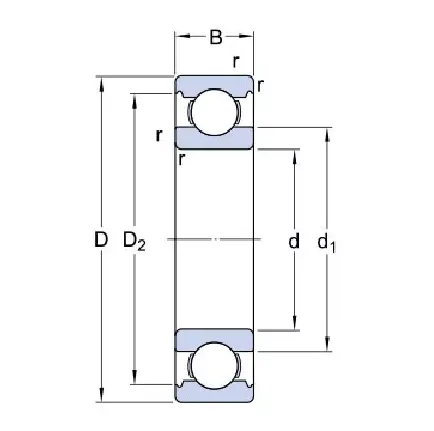 Подшипник 62208 2RS1 SKF