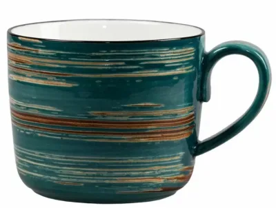 Кружка серия Texture Dark Green Lines h 8 см, d 9,5 см, 350 мл, P.L. Proff Cuisine