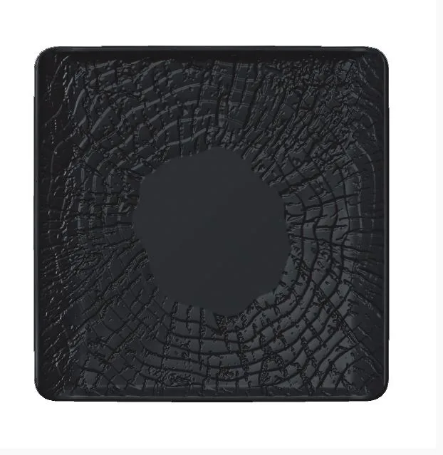 Блюдо квадратное d=17,5*17,5см,серия "Black Raw Wood" P.L. - ProffCuisine