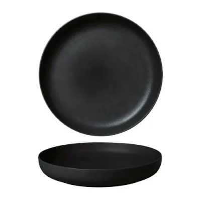 Тарелка с бортом d=21.5 cм,фарфор "NOBLE" серия "Fine Plus-Black Sand"
