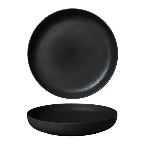 Тарелка с бортом d=23 cм,фарфор "NOBLE" серия "Fine Plus-Black Sand"