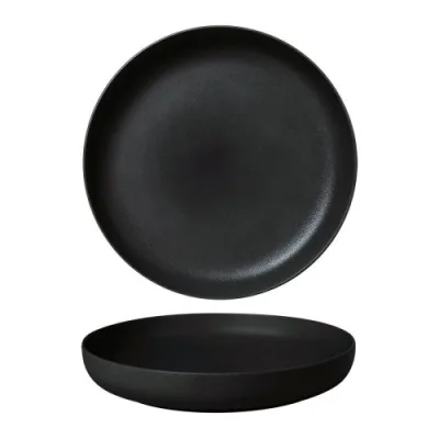 Тарелка с бортом d=23 cм,фарфор "NOBLE" серия "Fine Plus-Black Sand"